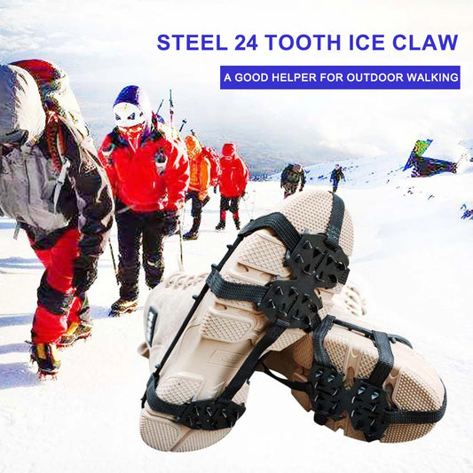 24 Teeth Mountaineering Anti-Slip Snow Claw Shoe Covers