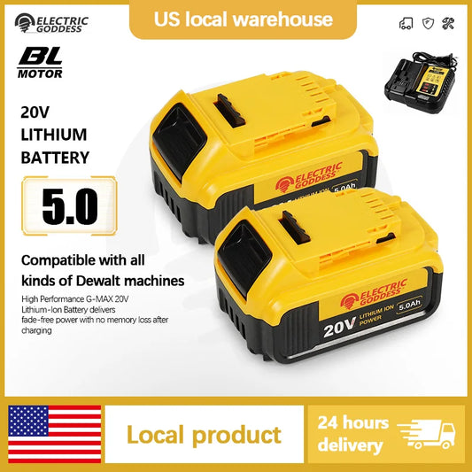 Lithium-ion Replacement Battery Fit For Original Lithium-ion Battery 20V 5Ah for Dewalt