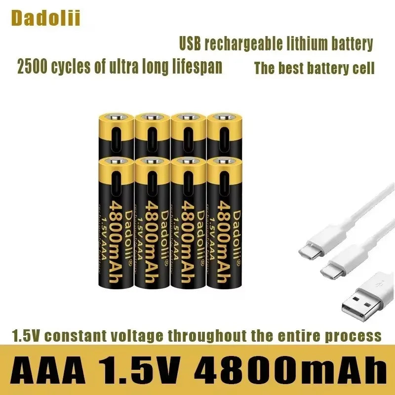 1.5V AAA  USB Rechargeable Li-ion Battery