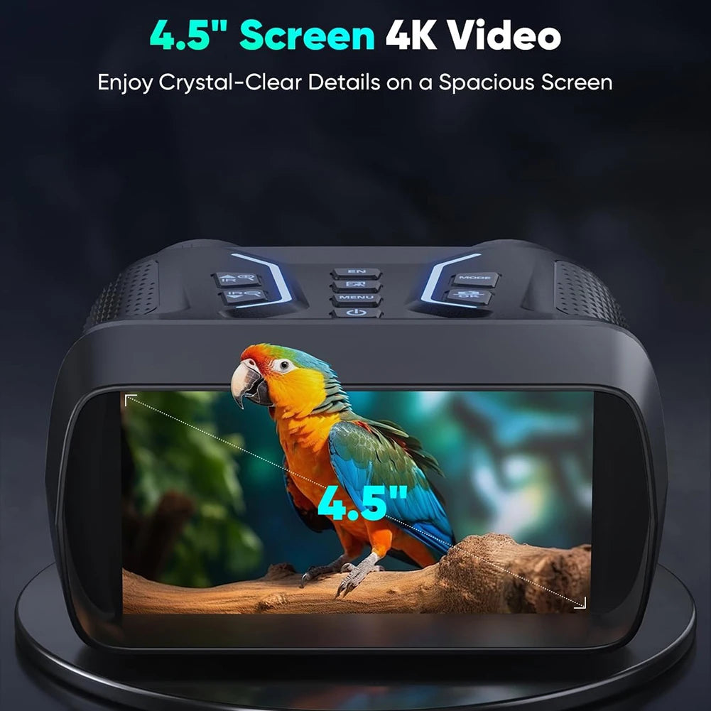 Digital Night Vision Binoculars With Infrared Illuminator Video Recording 8X Zoom