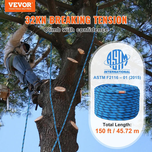 12.7mm (150ft)  blue Rock Climbing Rope
