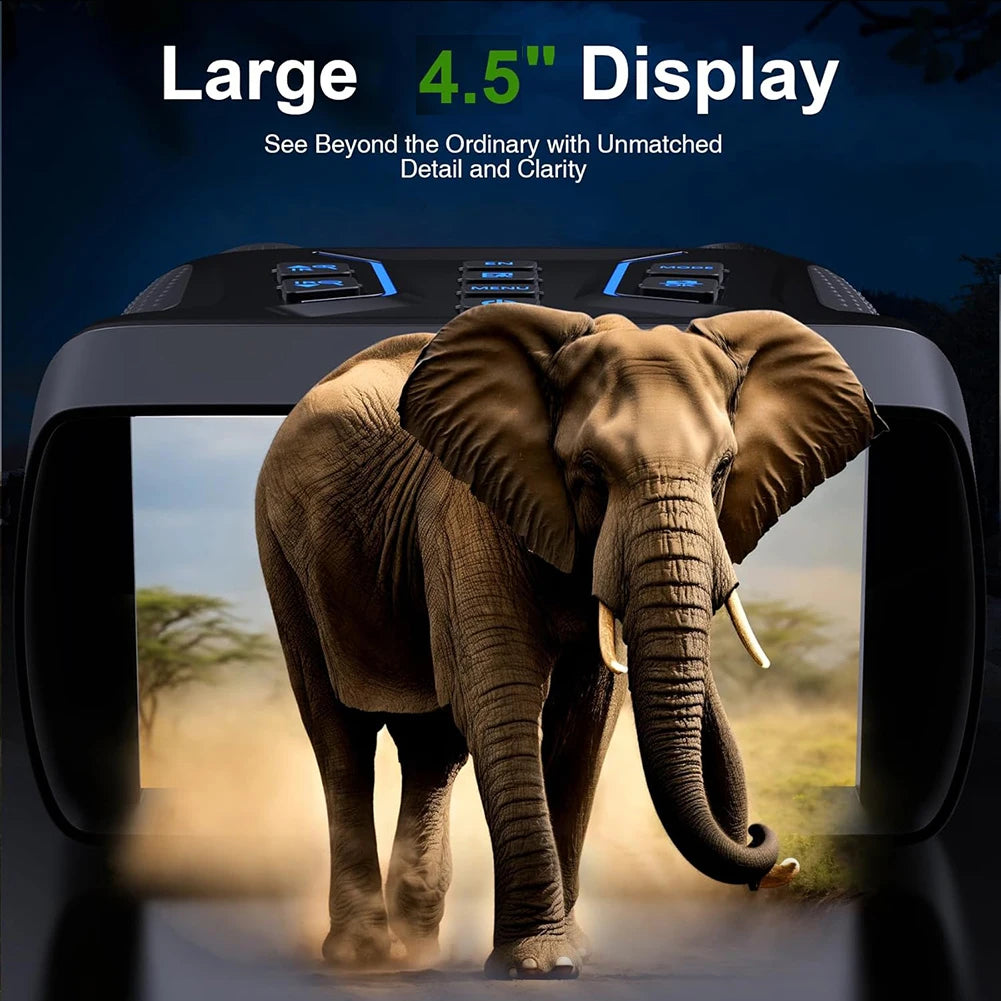 Digital Night Vision Binoculars With Infrared Illuminator Video Recording 8X Zoom