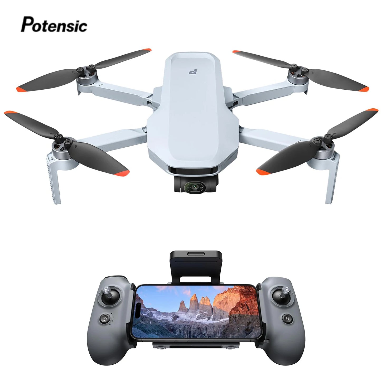 Camera Drone, 4K HDR Video, 8K Photo, 3-Axis ,Vertical Shooting