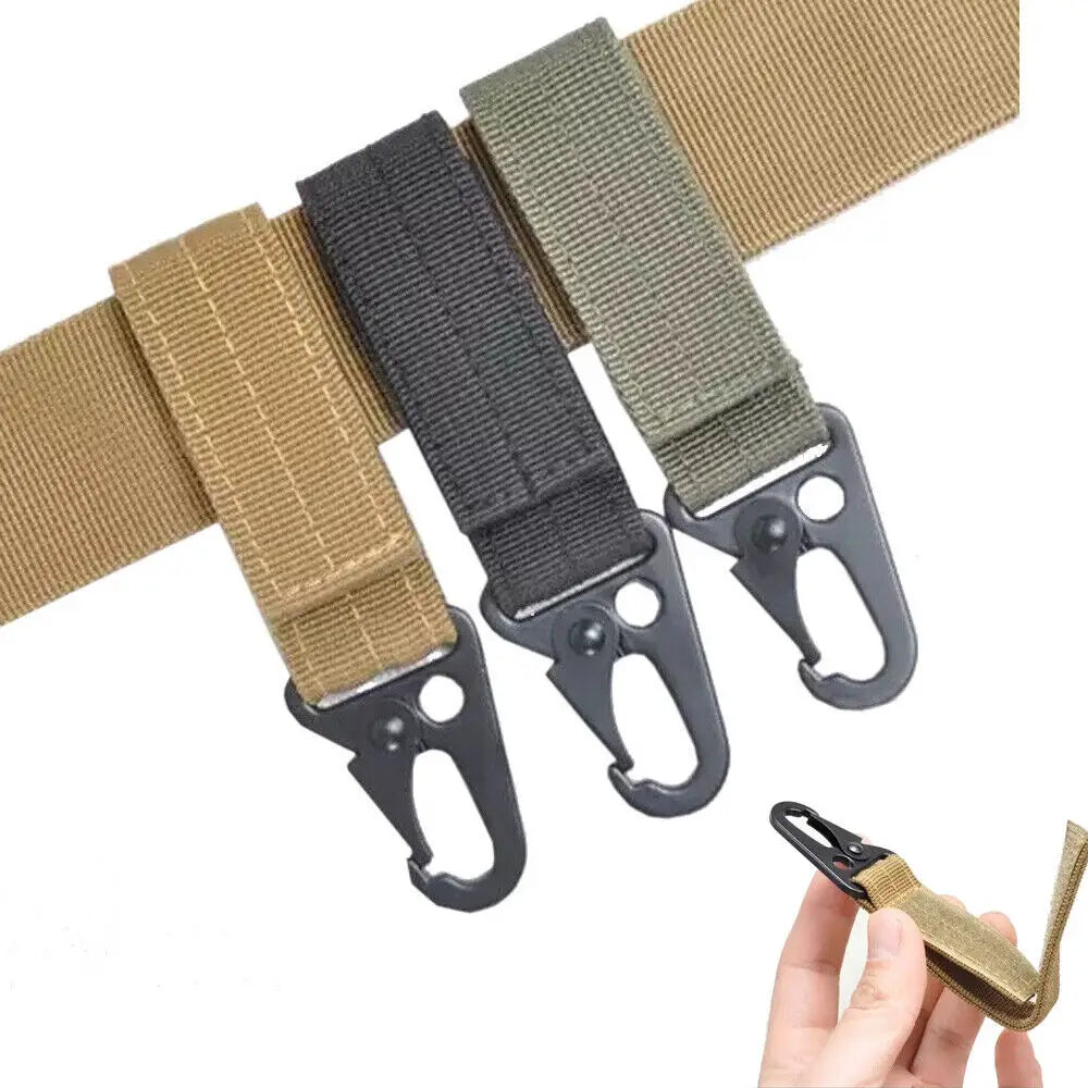 Tactical Gear Webbing Belt Clip with HK Hook