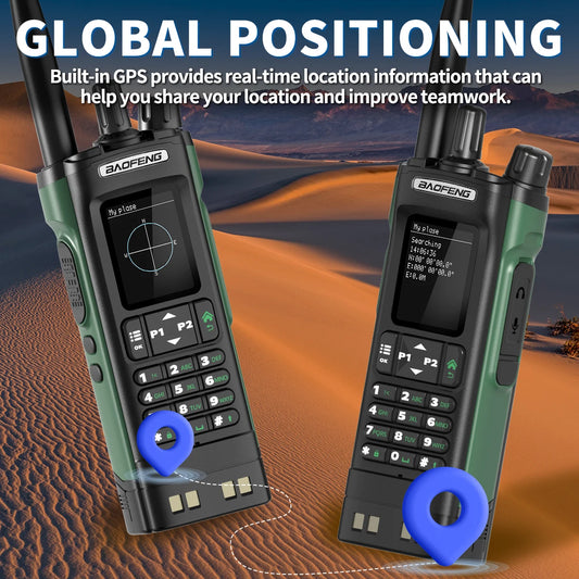 Long Range Multi Band Bluetooth GPS Walkie Talkie 10W