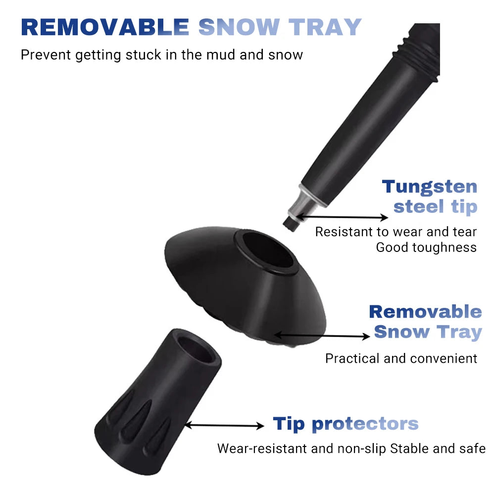 Trekking Poles Aluminum Alloy Telescopic Walking Hiking Stick