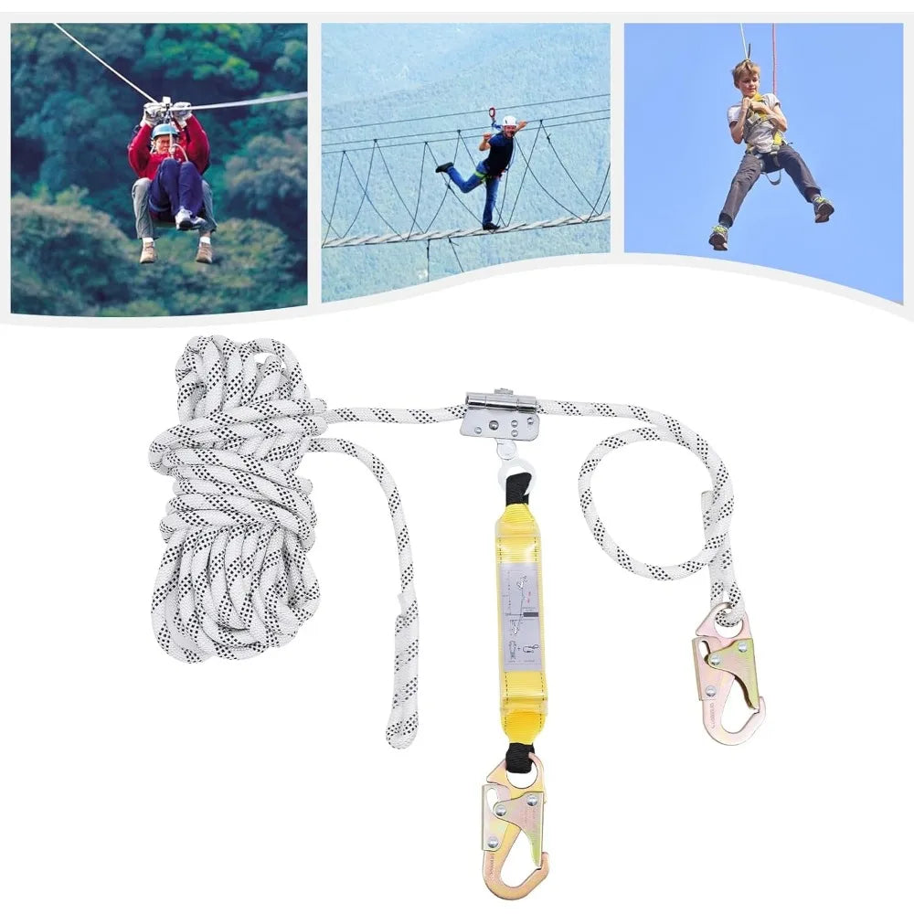 50ft Fall Protection Rope Vertical Lifeline Assembly