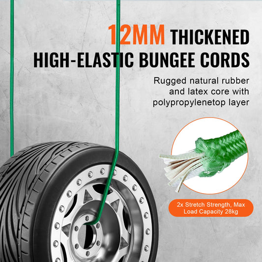 32pcs Elastic Bungee Cords Straps Assorted Lengths