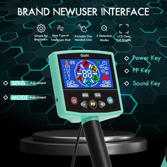 Underground Metal Detector Max Depth Treasure Hunting Waterproof