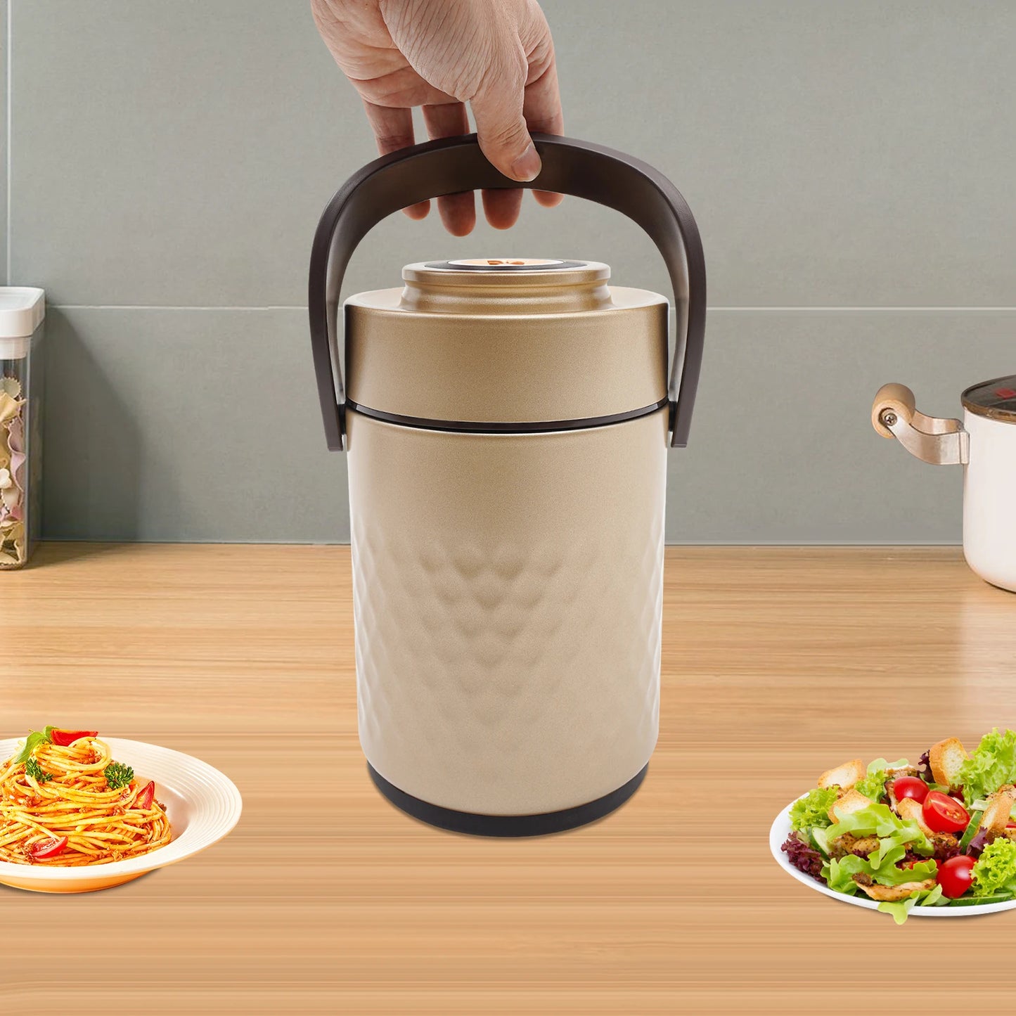 3-Tier Sealed Stackable Food Thermos, Insulated Lunch Box