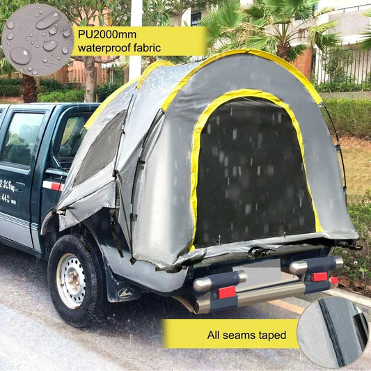 Truck Bed Tent Full Size Pickup Tent Waterproof 2 Mesh Windows Easy To Setup
