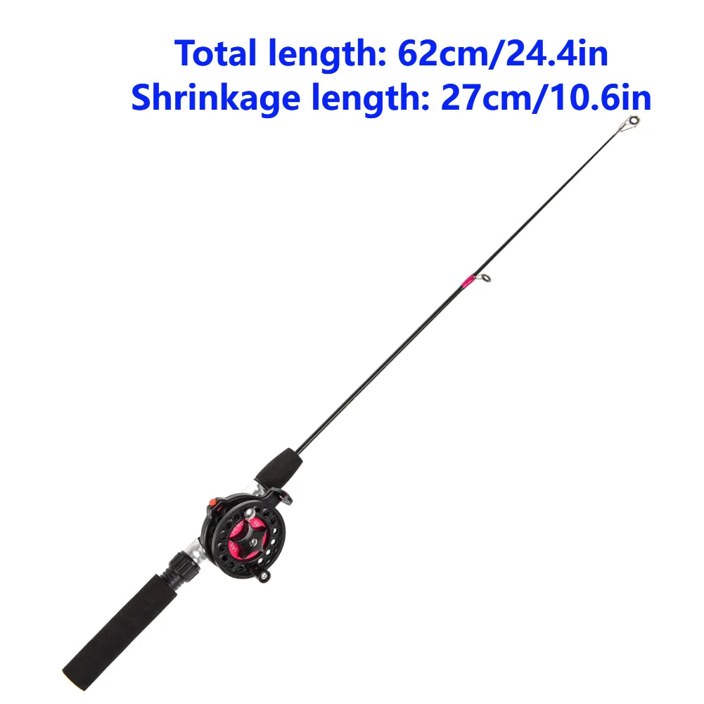 62cm Winter Ice Fishing Rod Carbon Casting Tackle Compression Resistance