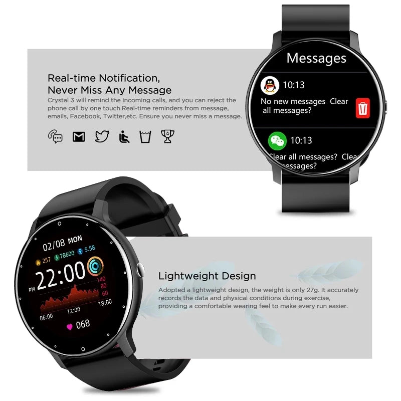 Women Smart band Watch Real-time Weather Forecast  Tracker  Heart Rate