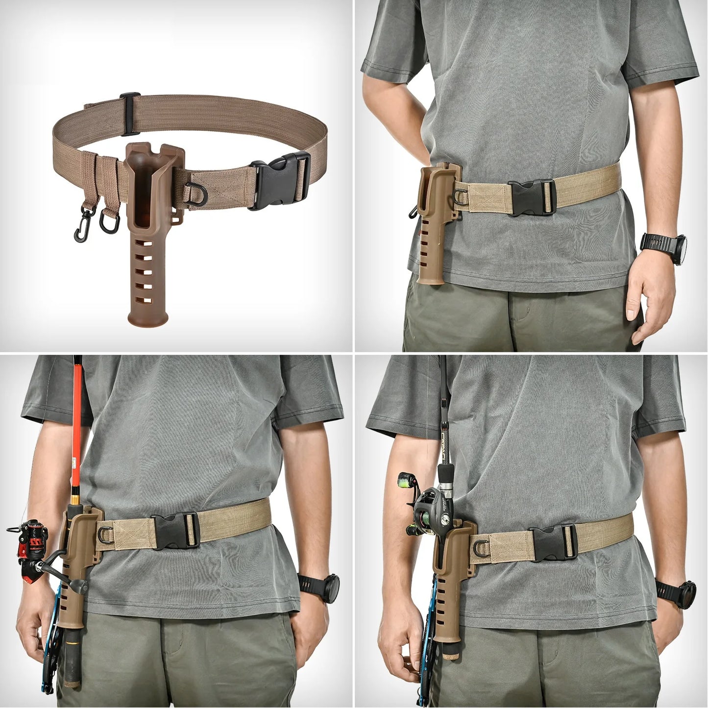 rod holding fly fishing support belt