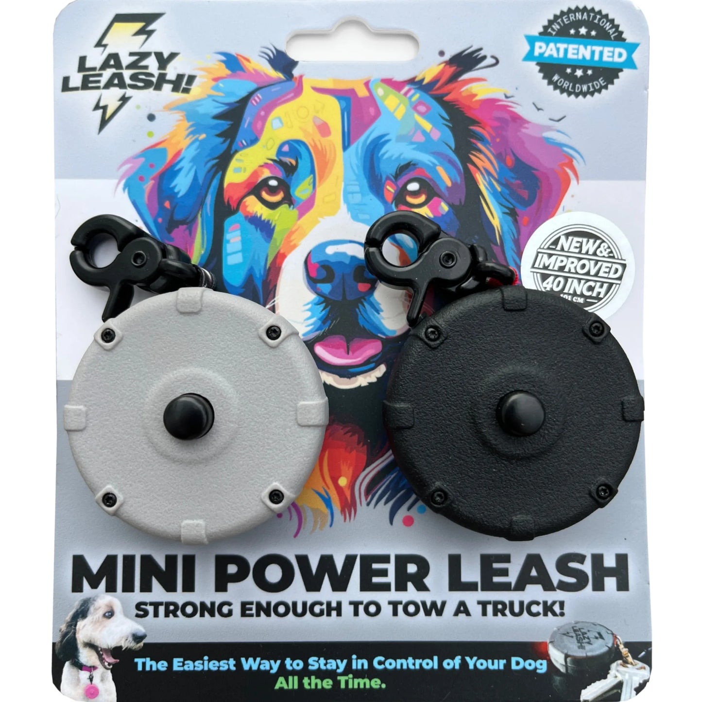 Safe & Easy Lightweight Heavy-Duty Mini Clip-On Adjustable Power Leash!