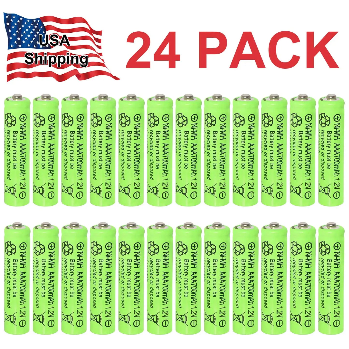 2–24 PCS 16800mAh 1.2V AAA Rechargeable Ni-MH Batteries