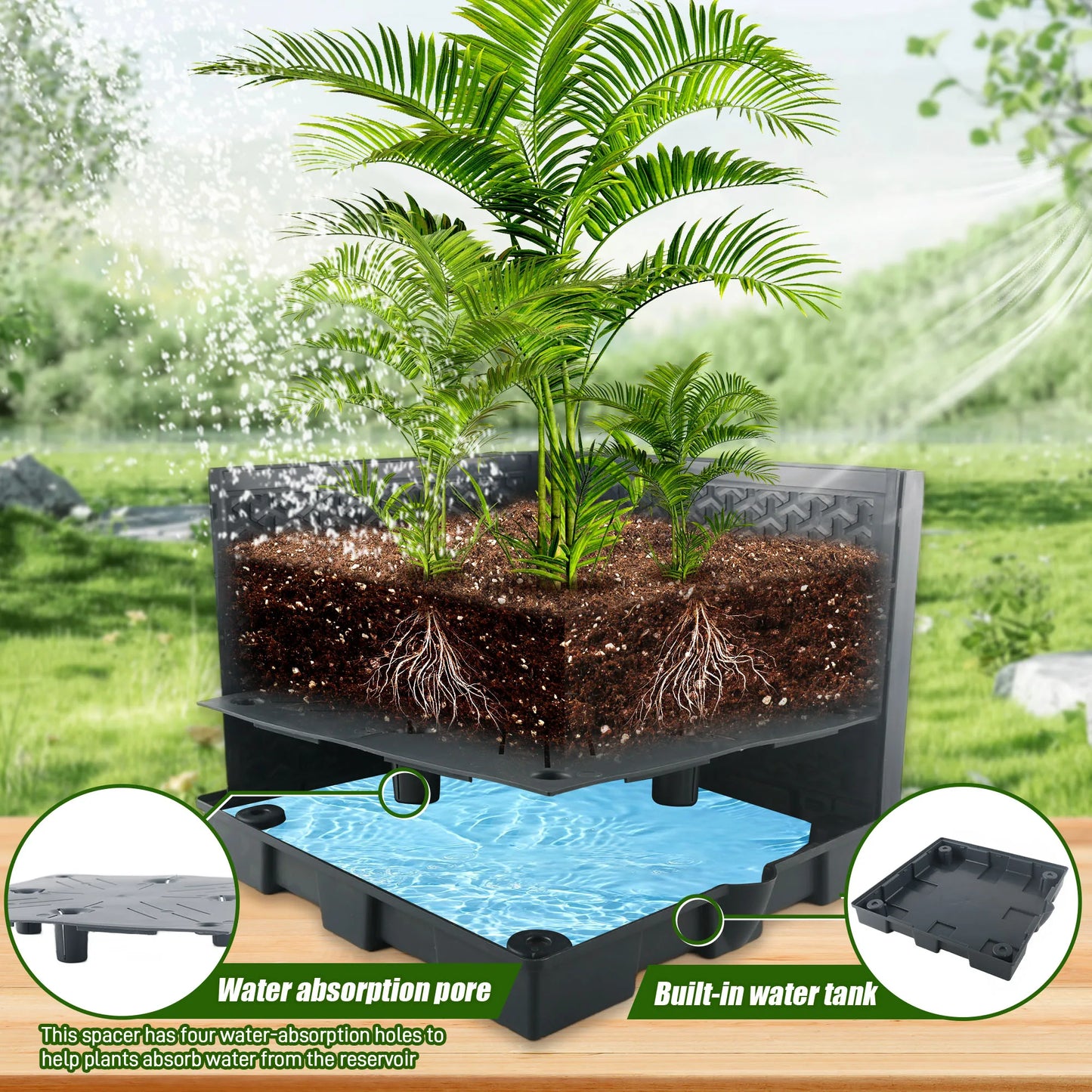 2pcs 44.8Inch Self-Watering Tomato Planter Box With Trellis,