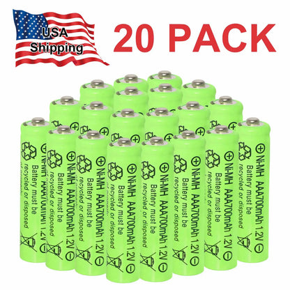 20PCS 14000mAh 1.2V Ni-MH AAA Rechargeable Batteries,