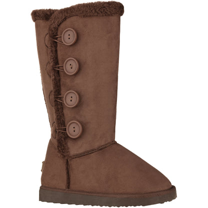 Women's Snow Boots Fleece Lined Solid Color Mid-Calf Flat Snow Boots