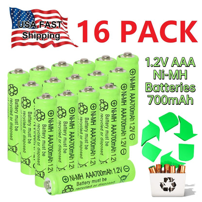 2–24 PCS 16800mAh 1.2V AAA Rechargeable Ni-MH Batteries