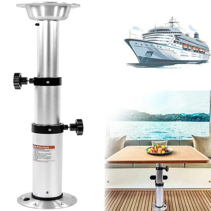 3 Levels Adjustable Aluminum Alloy RV Boat Table Pedestal 17-28 Inch Height