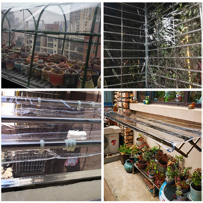 Clear Heavy Duty PVC, Transparent Tarp with Grommets & Ropes