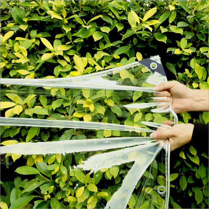 Clear Heavy Duty PVC, Transparent Tarp with Grommets & Ropes