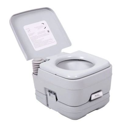 Lightweight Portable Toilet 2.6 Gallon Flushable Camping Toilet
