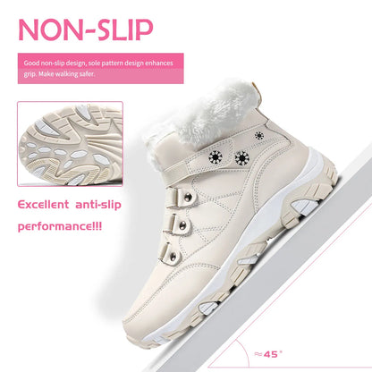 Womens Winter Boots Warm Fur Lined  Outdoor Hiking Boots