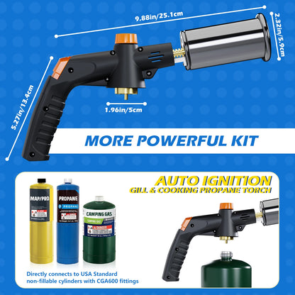 Powerful Propane Flamethrower, Adjustable Blow Torch