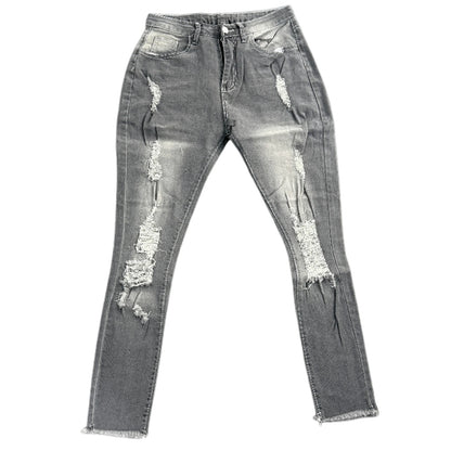 Skinny Jeans Stretch Ripped Denim Pants