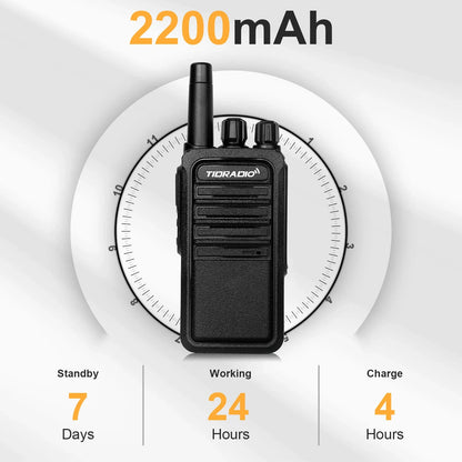 Two Way Radios 2200mAh Long Range Walkie Talkies 22CH USB Rechargeable