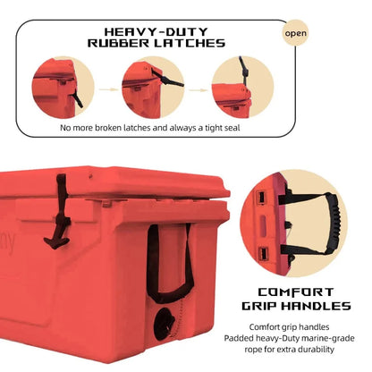 65QT Portable Insulated Cooler Box