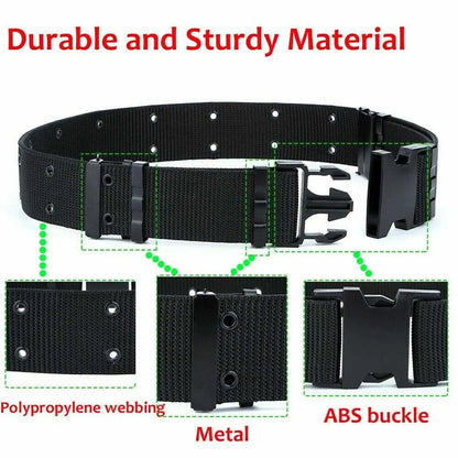 Tactical Military Pistol Belt  Adjustable  Hunting Webbing Waistband Belt