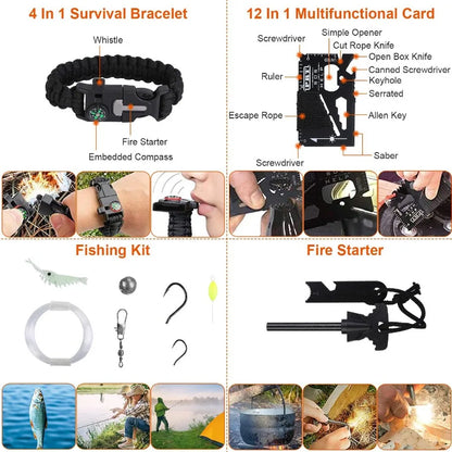 125Pcs Survival Kits  Tactical First Aid Kit Supplies