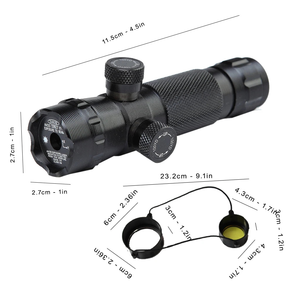 3-in-1 Rifle Scope Red Dot Laser Combo 4-12x50 Illuminated Optics with 4 Reticle Red Green Reflex Sight