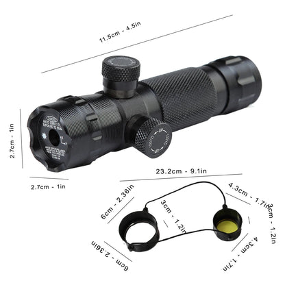 3-in-1 Rifle Scope Red Dot Laser Combo 4-12x50 Illuminated Optics with 4 Reticle Red Green Reflex Sight