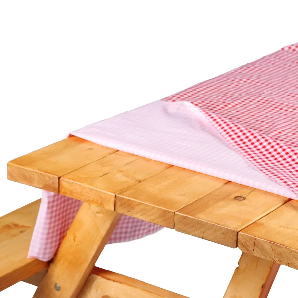 (2-Pack) Picnic Combo Pack, Red and White Plaid 54" x 72"