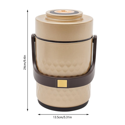 3-Tier Sealed Stackable Food Thermos, Insulated Lunch Box