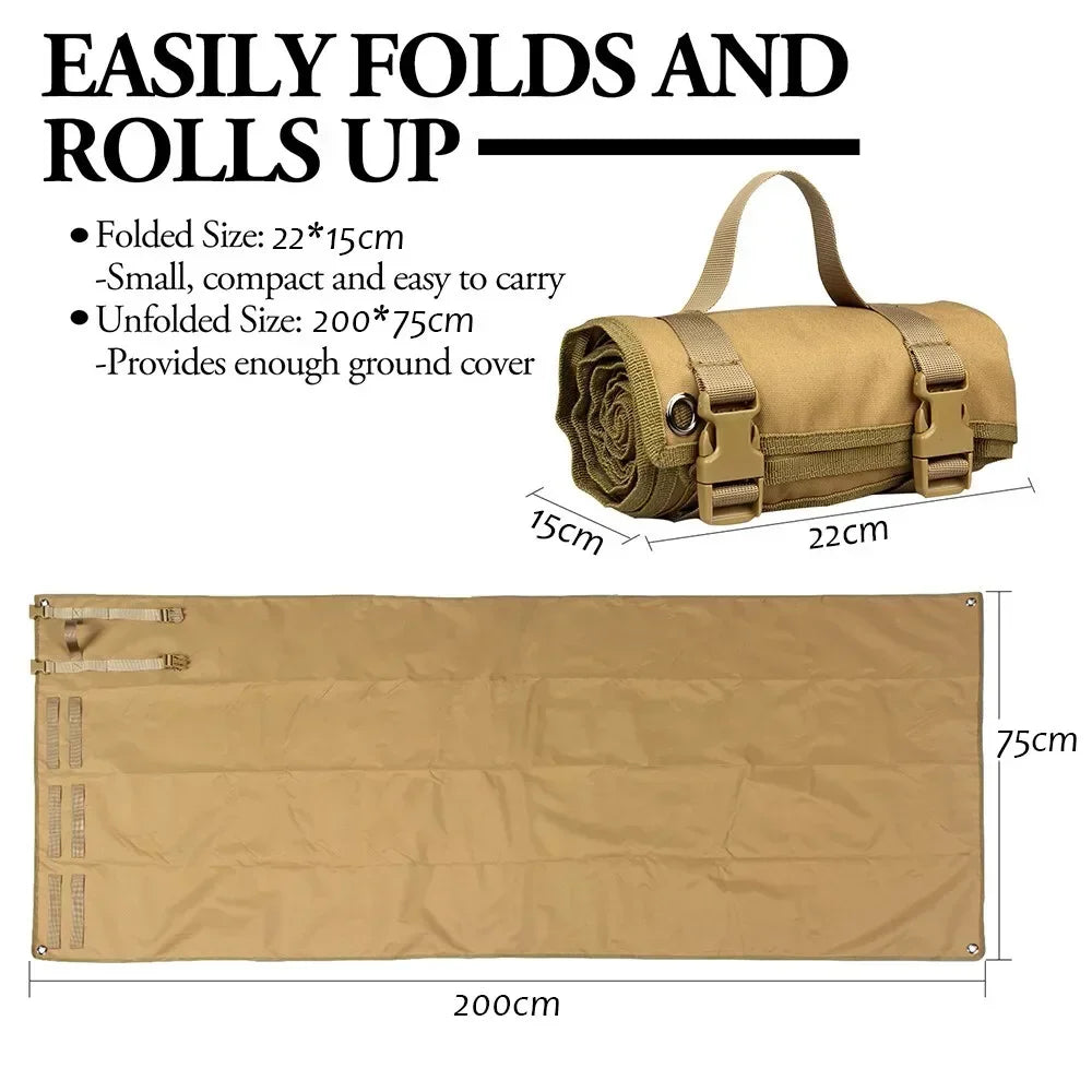 Waterproof Thin Mat Non-Slip Durable Hunting Mats for Shooters Tactical Roll Up Padded Shooting Mat