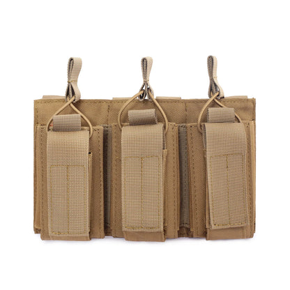 Tactical Vest Molle Triple Mag Pouch Outdoor Rifle Pistol Hunting Storage Bag Ammo Holder
