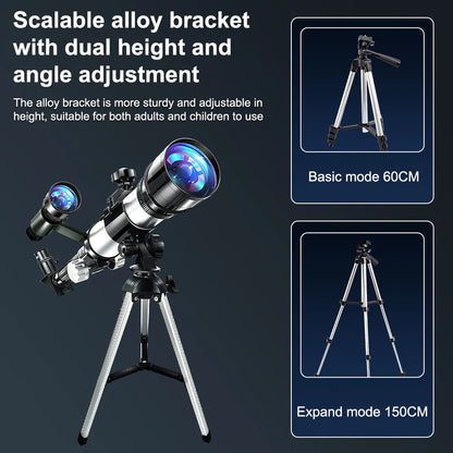 Professional HD Astronomical Telescope FMC Multi-coated Optical Double Lens Monocular