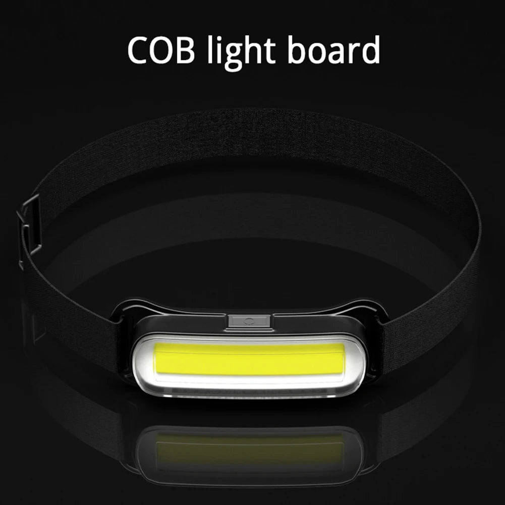 USB Rechargeable LED Headlamp Waterproof  Adjustable Headband Head Light