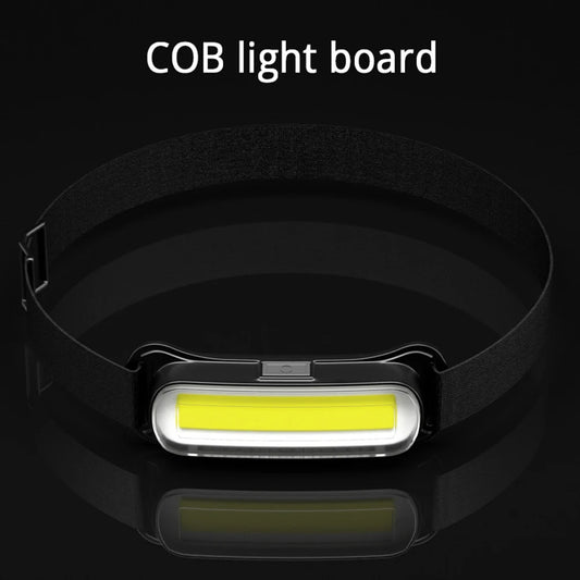 USB Rechargeable LED Headlamp Waterproof  Adjustable Headband Head Light