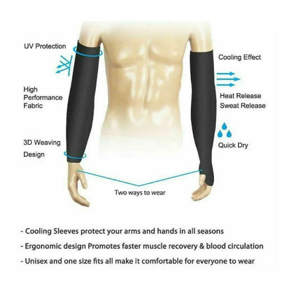 Cooling Breathable Sleeves Unisex with Thumb Holes for Fishing