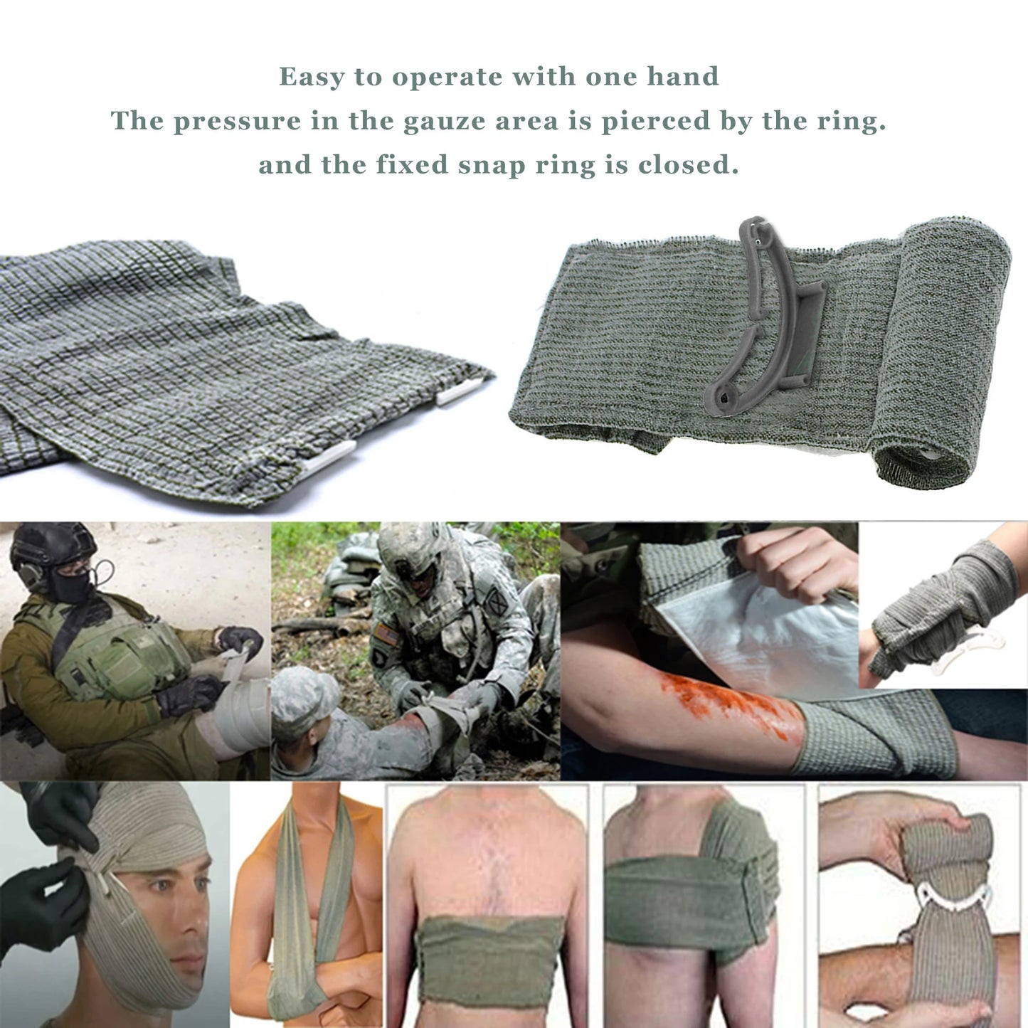 4/6 Inch First Aid Trauma Tourniquet Multifunction Hemostatic Control Bandage