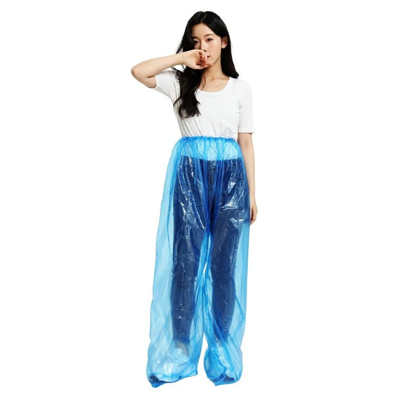 Disposable Rain Pants Thickened Pack  Clear Raincoat Rainsuit
