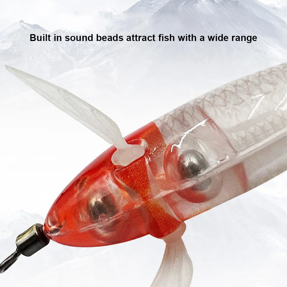 5.7g/8cm Squid Jig Baits Double Hook Glow In The Dark for Night Fishing