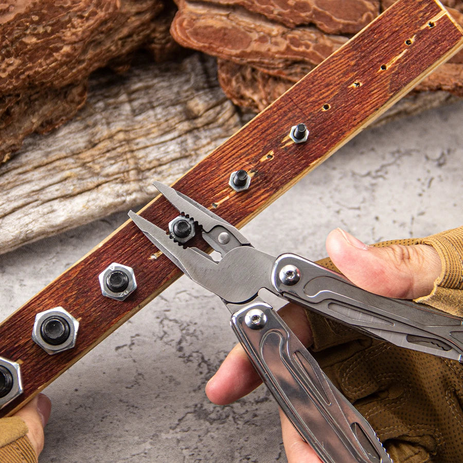 14-in-1 Multi-Tool Pliers, Stainless Steel Compact Survival Gear
