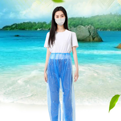 Disposable Rain Pants Thickened Pack  Clear Raincoat Rainsuit